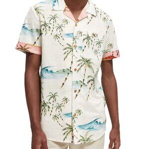 Scotch & Soda Amsterdam Palm Beach Hawaiian Shirt Men’s L